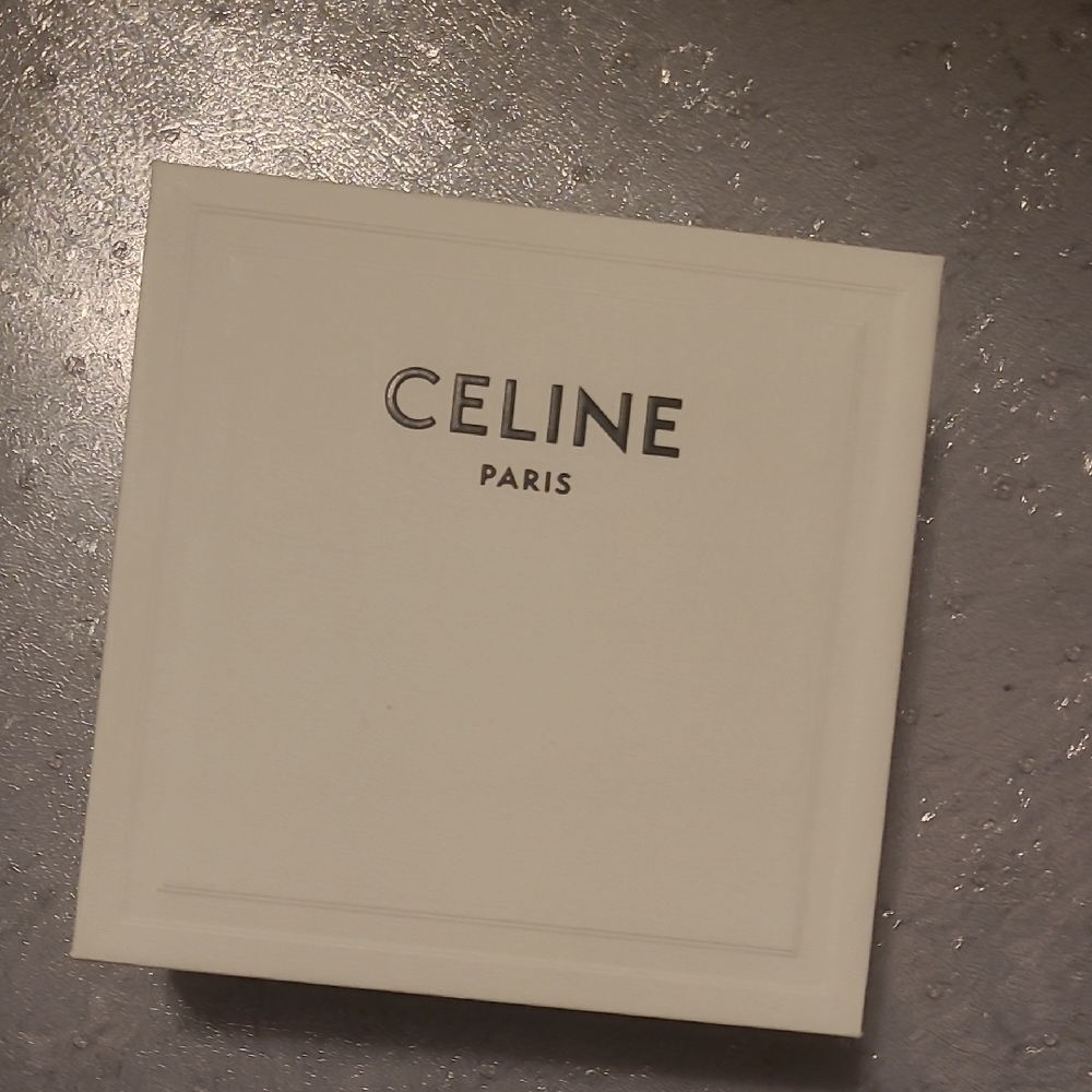 Celine Black and White Drawstring Pouch